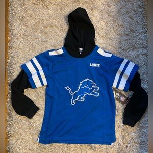 NFL Detroit Lions Kids Jersey with Hoodie - size 18-20 - NWT